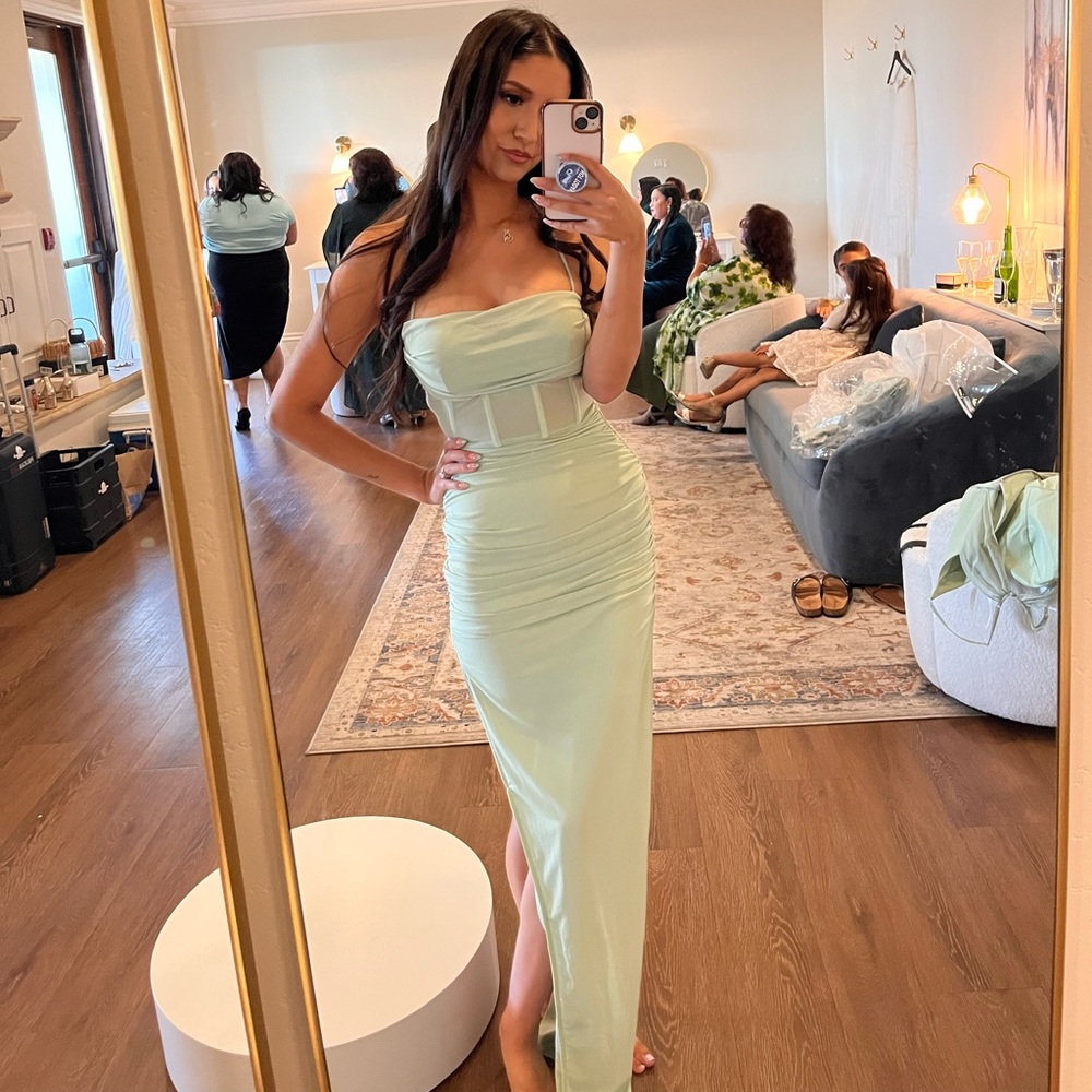 Elegant Sage Green Dress